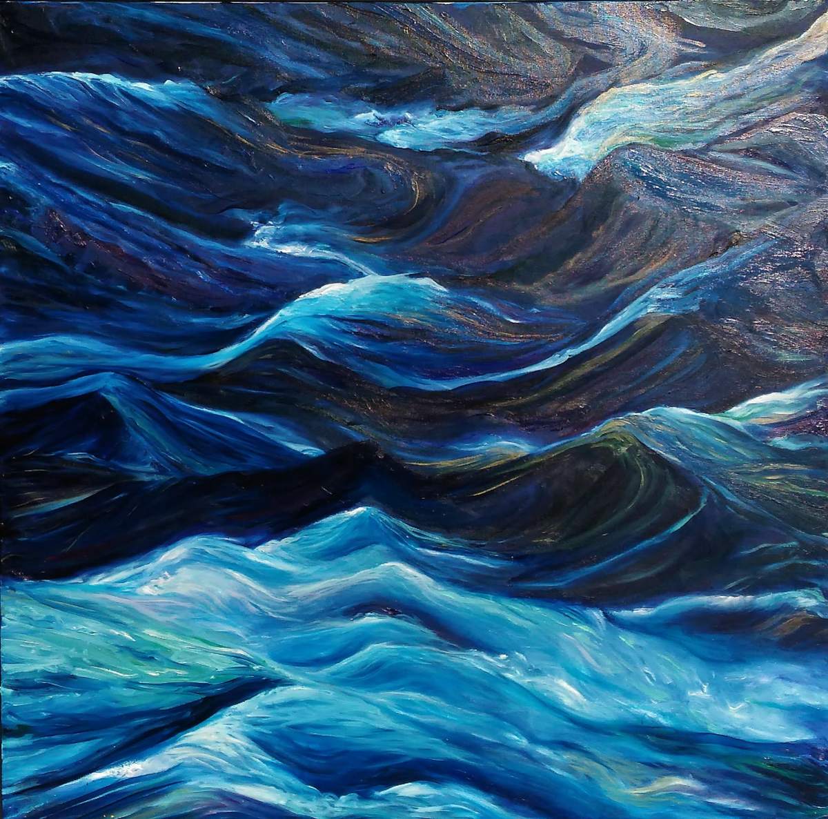  vagues-bleues-huile-sur-toile,Galerie de tableaux 2018,Artiste peintre
contemporain,artiste peintre Florence Gautier
