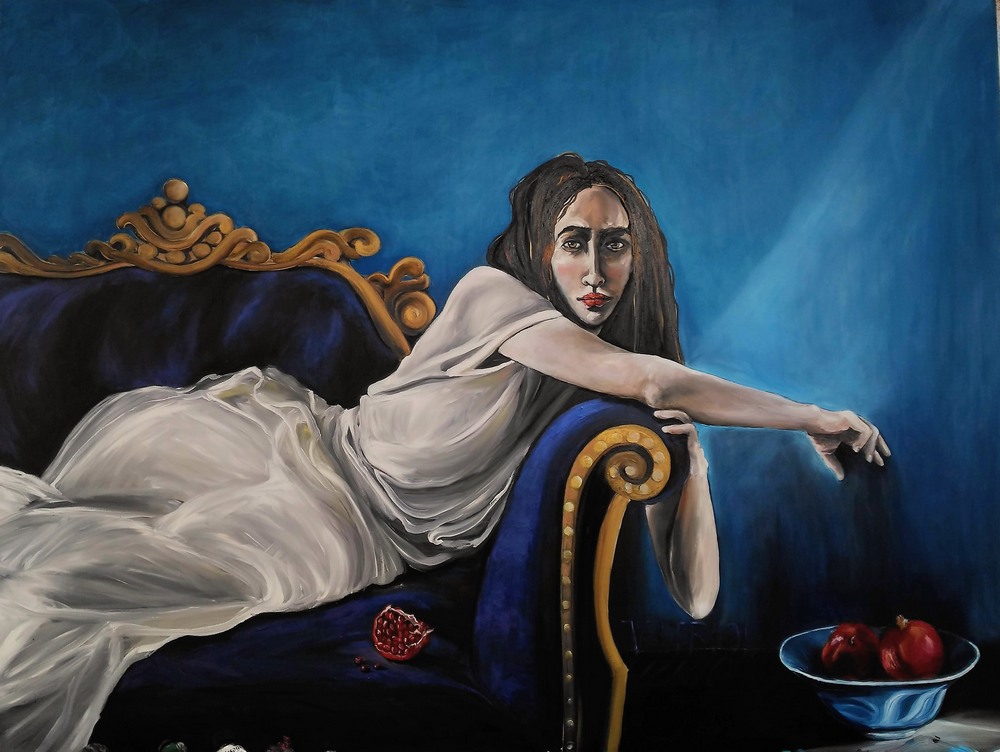 Canapé bleu-120X160,Tableaux contemporains,artiste peintre Florence
GAUTIER,oeuvre contemporaine.