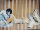 Femme nue,huile sur canevas,artiste peintre Florence Gautier.