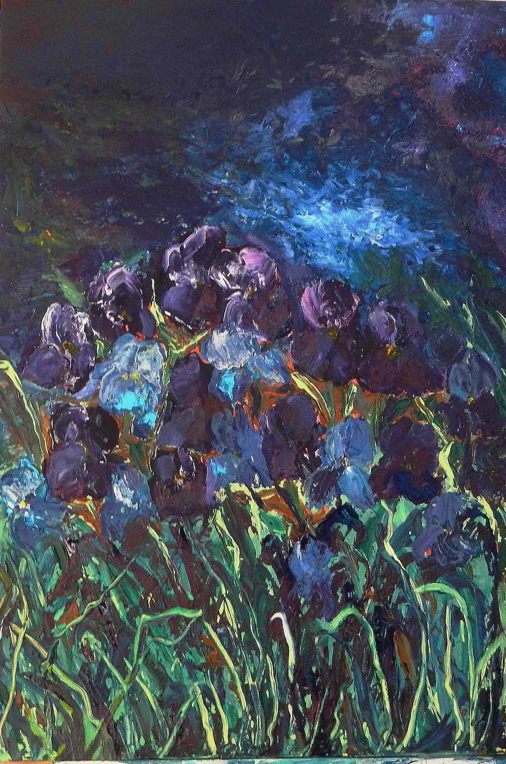 Iris-1-2015,acrylique sur toile.Artiste peintre expressionniste Florence Gautier.