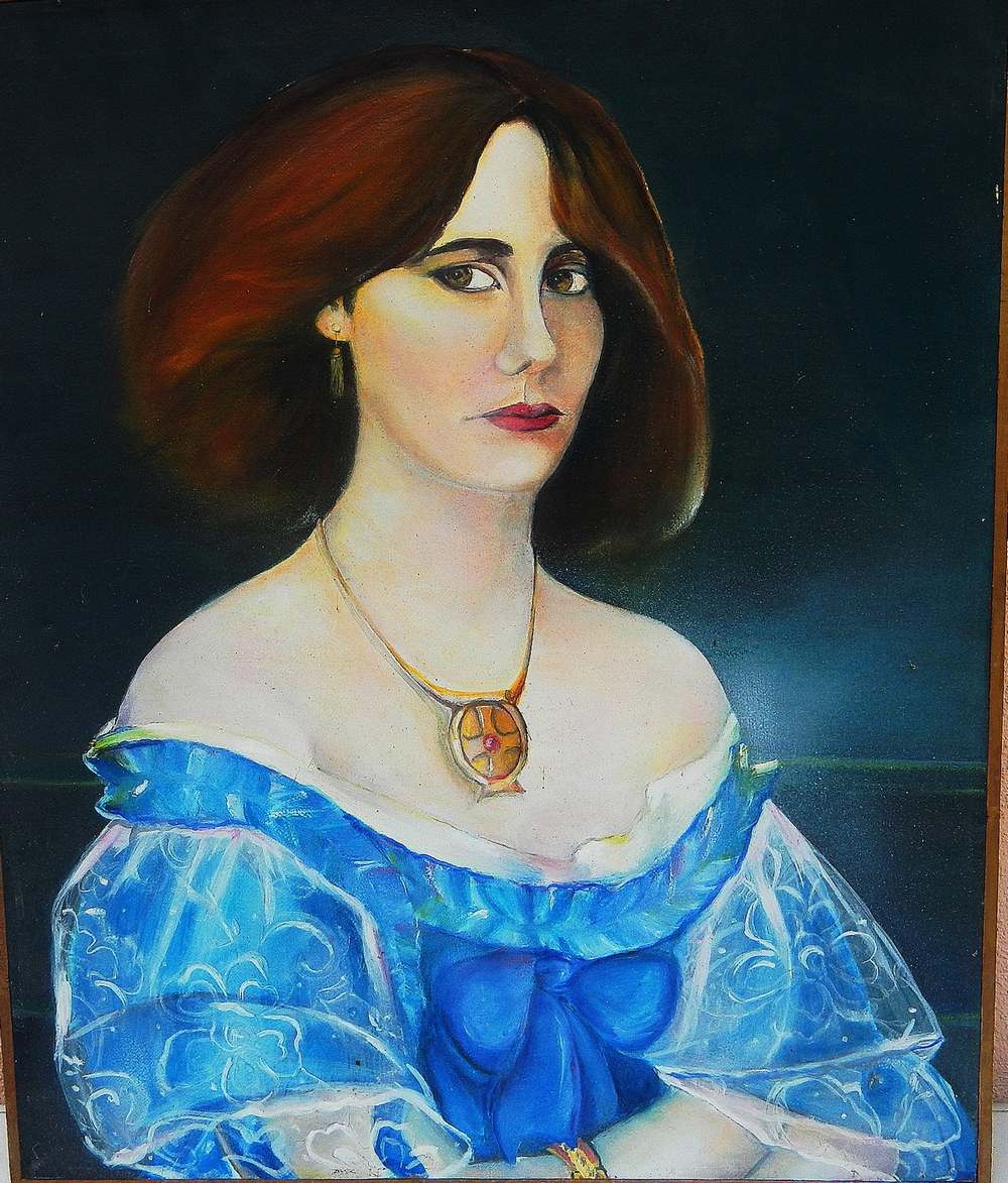 Autoportrait huile sur canevas,artiste peintre Florence Gautier 